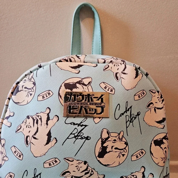 Cowboy Bebop Corgi Mini Vegan Leather Backpack. - Picture 6 of 8